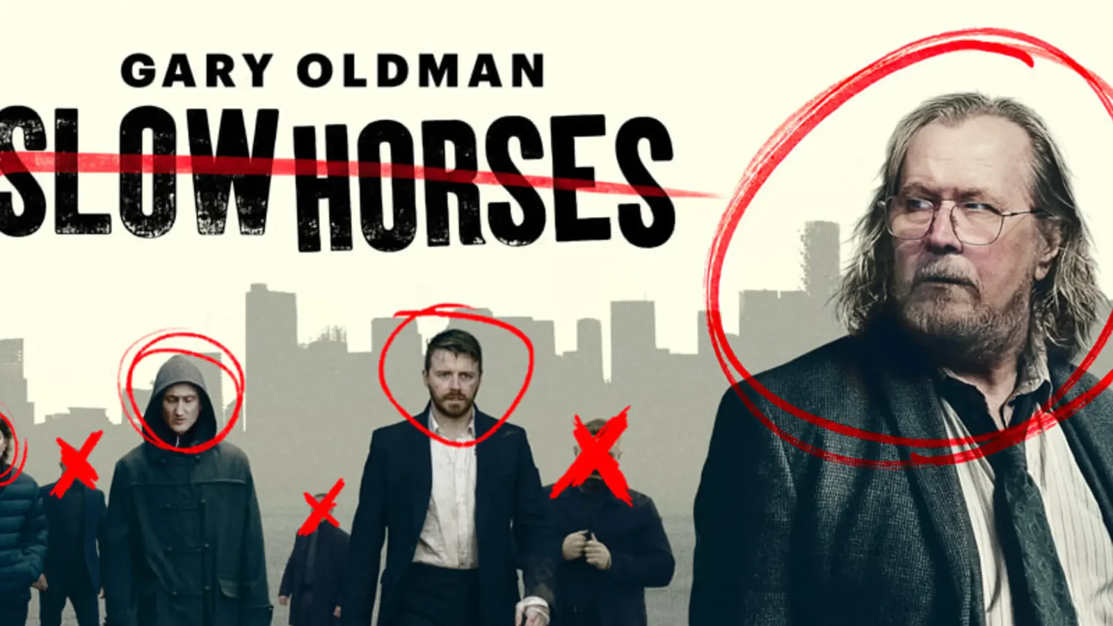 Key art oficial de Slow Horses temporada 6, con Gary Oldman (Apple TV+)