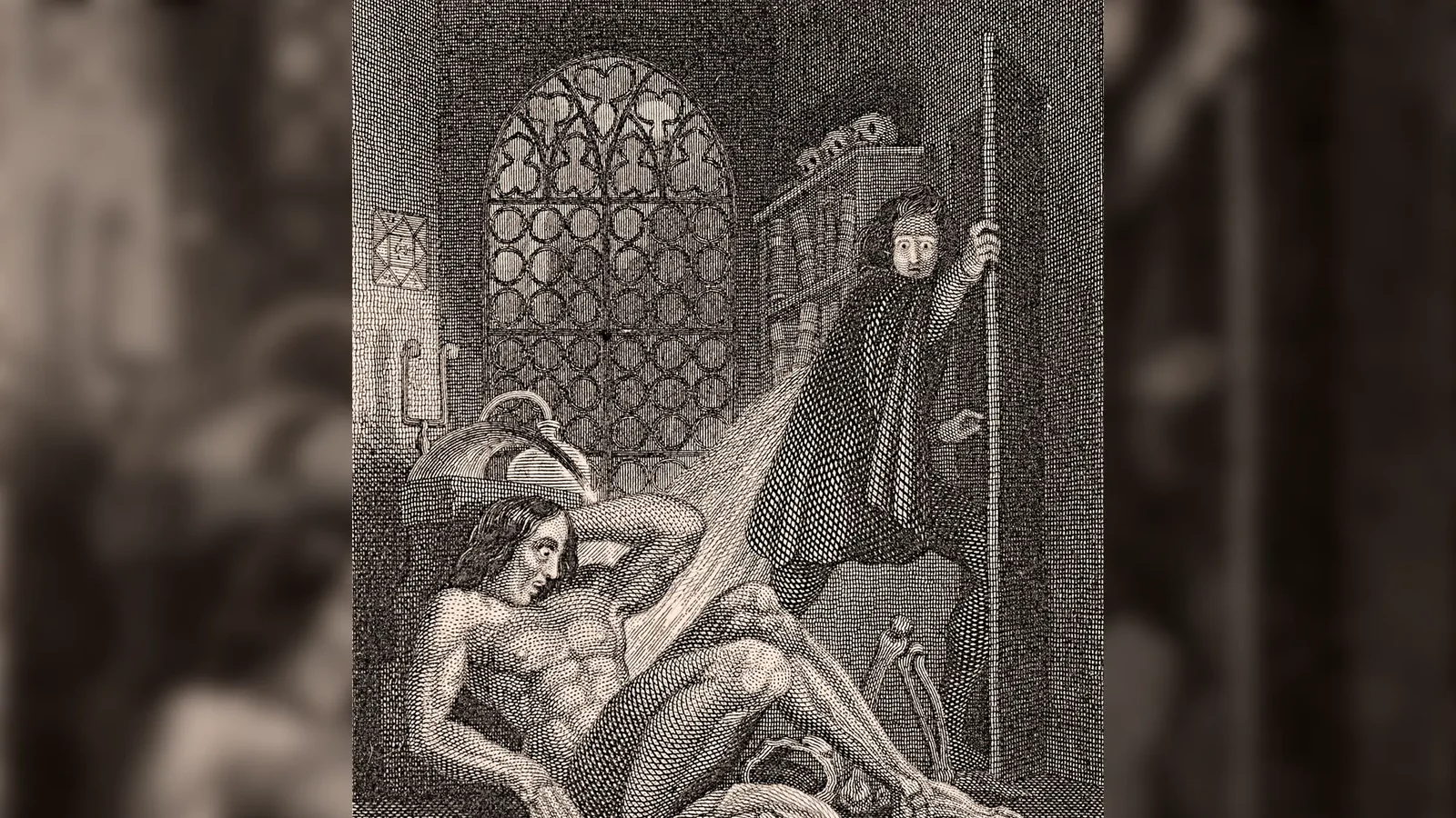 Frontispicio de Frankenstein, edición de 1831
