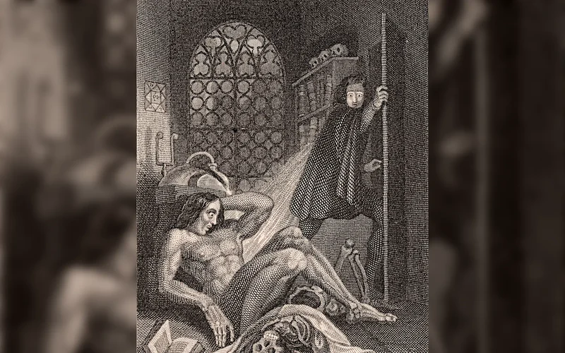 Frontispicio de Frankenstein, edición de 1831